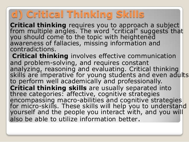 critical thinking essay pdf critical thinking skills